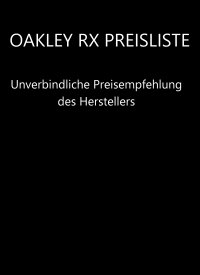 Oakley RX Preisliste