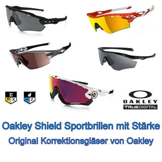 Meevoelen Purper geur Oakley Shield Sport - Sonnenbrille mit Stärke - Wechselscheibe